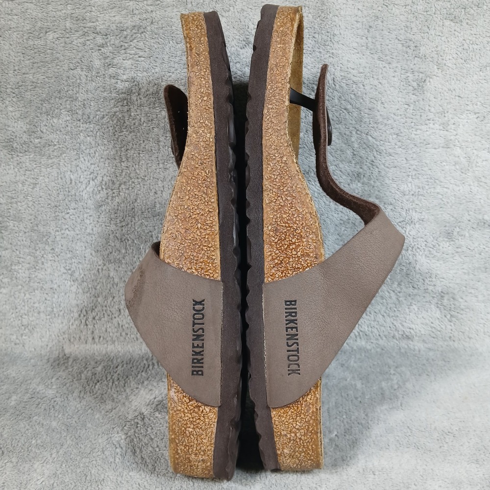 Birkenstock Sandals Women's 9 Men's 7 Gizeh Thong Mocha Brown Birko-Flor - Picture 5 of 9